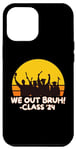 Coque pour iPhone 14 Plus Chemises de remise des diplômes « Class Of 2024 », « We Out Bruh »