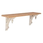 Home ESPRIT Étagère Blanche Naturelle en Bois de Sapin MDF 100 x 22 x 32 cm