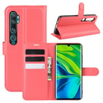 Xiaomi Mi Note 10 / Note 10 Pro      Pu Wallet Case    [Red]