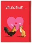 Funny Valentines Day Card For Him Her Rude Cock Pussy Pun Cheeky Cartoon Humour