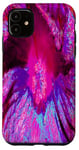 iPhone 11 Psychedelic Purple and Magenta Hibiscus Flower Case