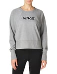 Nike W NK Dry Get FIT FC CW CP EL G T-Shirt à Manches Longues Femme, Carbon Heather/(Black), FR : XL (Taille Fabricant : XL)