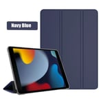 Case för NY iPad 10.2 2021 8:e 7:e 9:e generationen A2197 A2200 A2198 2020 Fundas PU Ultra Slim Wake Smart Cover för iPad 10.2 2019 2020 iPad 7th 2019 Navy Blue