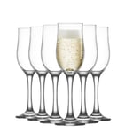 LAV 12x Nevakar Champagne Flutes Vintage Prosecco Sparkling Wine Glasses 195ml