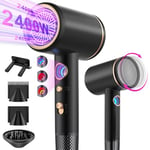 Tisoutec Hair Dryer,Travel Hairdryer with Diffuser,Professional Ionic Hair Dryer+Powerful AC Motor 2400W|4-in-1 Hair Dryer|Hot/Cold Button|3 Heat&3 Speed|Hair Dryers & Accessories for Women/Men Home