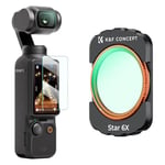 K&F Concept Filtre Étoile 6 Points Star Effet Compatible avec DJI OSMO Pocket 3 et Film de Protection