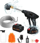 KKnoon 6-in 1 spray Cordless Power Washer 60Bar 300W High Washer... 