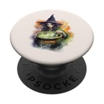 Sorcière en brassant une potion magique! Halloween Carnaval PopSockets PopGrip Interchangeable