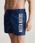 Calvin Klein Intense Power Mens Medium Drawstring Swimshorts - Navy - Size Large