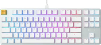 Gaming GMMK TKL (85%) - Clavier de Jeu mécanique, switches Brown (tactiles), Capuchons doubleshot, RGB, Hot-swappable et Personnalisable, TKL, Disposition QWERTY américaine - Blanc