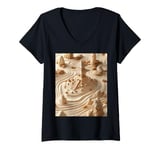 Womens Tranquil Zen Garden Asian Art V-Neck T-Shirt