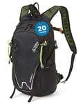 Terra Peak Active 20 sac à dos de randonnée 20L femmes hommes adultes noir petit - sac à dos de trekking ergonomique - daypack outdoor sac à dos journalier imperméable - sacs à dos de randonnée légers