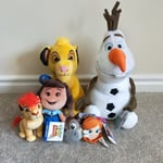 Disney Soft Plush Toys Olaf Lion King Young Simba Toy Story Giggle McDimples