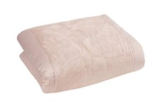 Sleepdown Couvre-lit de Luxe à Paillettes avec Motif Floral Rose pâle-Super Doux, Chaud et confortable-150 x 200 cm, Polyester et Coton, Bedspread 150cm x 200cm