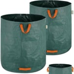 GARDEBRUK - 2x Sacs de jardin 500L 50 kg sac de déchets ordures végétaux tissu renforcé pliable hydrofuge sac