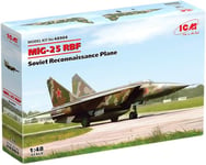 ICM- Mig, Kit de modélisation MiG-25 RBF, Soviet Reconnaissance Bâche, ICM48904, Noir