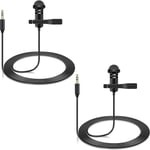 2 Pack Lavalier Microphone Compatible with DJI Mic 2 & Rode Wireless Pro/Wireles