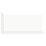 Flis Metro Hvit Blank M/ Fasede Kanter 10X20Cm 1M2