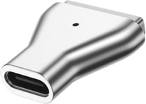 Adaptateur USB C vers magnétique, type C vers 2 têtes en T magnétiques PD 100 W, convertisseur de charge rapide compatible avec MacBook Air Pro 2013-2015