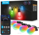 Govee Outdoor LED String Lights, 30m RGBIC WiFi Garden Lights Dimmable Warm LED