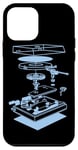 Coque pour iPhone 12 mini Plateau tournant de musique avec diagramme de schéma DJ