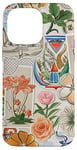 Coque pour iPhone 14 Pro Max Illustrations exquises de collage mondial de flore et de faune