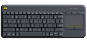 Logitech Wireless Touch Keyboard K400 Plus - tastatur - Tysk - svart Inn-enhet