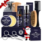 Beard Care Kit for Men, LIONMANE Beard Grooming Kit-Beard Balm,Beard Wash & Oil,Comb, Brush,Scissors,Hair Thinning Comb, Beard Trimming Set, Birthday Gifts for Him/Husband/Boyfriend/Dad