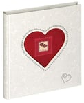 walther Design Photo Album White 29 x 32 cm with Punched Cover and Embossing, Wedding Album Dream UH-117