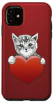 iPhone 11 Valentine’s Day Kitten Art | Cute and Romantic Design Case