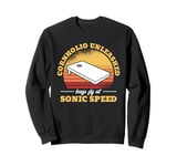 Cornholio Unleashed Bags fly at sonic speed Retro Cornhole Sweatshirt