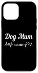 Coque pour iPhone 12 mini Dog Mum est.2024, nouvelle maman chien, chiot premier chien fête des mères