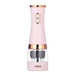 Tower T847004PNK Electric Salt and Pepper Mills, Battery Operated with Adjustable Ceramic Grinders, Pink and Rose Gold