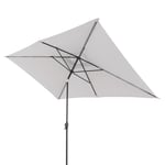 Doppler Parasol Jack 300x200cm Gris Clair - Parasol rectangulaire pour Balcon & terrasse - Parasol Pliable - Grand Parasol de Balcon - Parasol à manivelle - Parasol de Jardin basculant