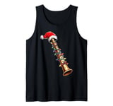 Flute Instrument Christmas Hat Xmas Tank Top