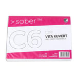 Kuvert Sober C6 FH vitt 80g