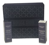 Dior Rouge Duo Collection Set 999 Lipstick & 000 Lip Balm In Velvet Mirror Case