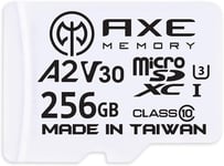 Carte Micro SD 256 Go - Mémoire MicroSDXC pour Nintendo Switch,GoPro,Drone,Smartphone,Tablette,4K Ultra HD,A2 UHS-I U3 V30 C10,jusqu'à 100 Mo/s de Lecture,avec Adaptateur SD(Q1644)