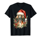 Christmas Hanoverian Scenthound Dog Watercolor Artwork T-Shirt