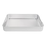 Vogue Aluminium Roasting Pan 470 mm, Aluminium Colour, Capacity: 10.97 Litre, Size: 70(H) x 470(W) x 355(D)mm, Durabale Lightweight Roasting Dish, K425