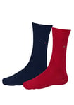 Tommy Hilfiger Mens Classic CLSSC SOCK, Navy/Red, 9-11 UK