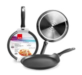 IBILI - Crêpière New Induplus, 28 cm, Aluminium, Antiadhésif, Compatible avec l’induction