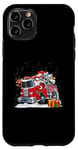 iPhone 11 Pro Firefighter Santa Fireman Driving Fire Truck Merry Christmas Case