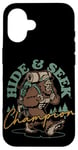 Coque pour iPhone 16 Bigfoot Hide and Seek Champion Sasquatch Yeti Funny Bigfoot