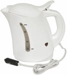 Car Travel Kettle Camping Water Kettle 12v Cigarette Lighter Powered White