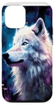 iPhone 13 Pro White Wolf in Fantasy style Art| For Wolf Enthusiasts Case