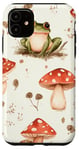 Coque pour iPhone 11 Aquarelle marron à pois mignons, grenouille et