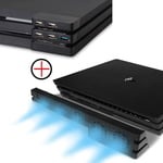 2-i-1 PS4 Pro Konsolkylare Fläkt + 5 Extern USB-HUB för Sony Playstation 4 Play Station 4 PS 4 Pro Tillbehör