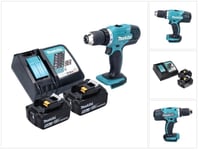 Makita DDF 453 RT akkuporakone 18 V 42 Nm + 2x akku 5,0 Ah + latauslaite