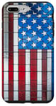 iPhone 7 Plus/8 Plus Red White Blue -Stars Stained Glass American Flag Case